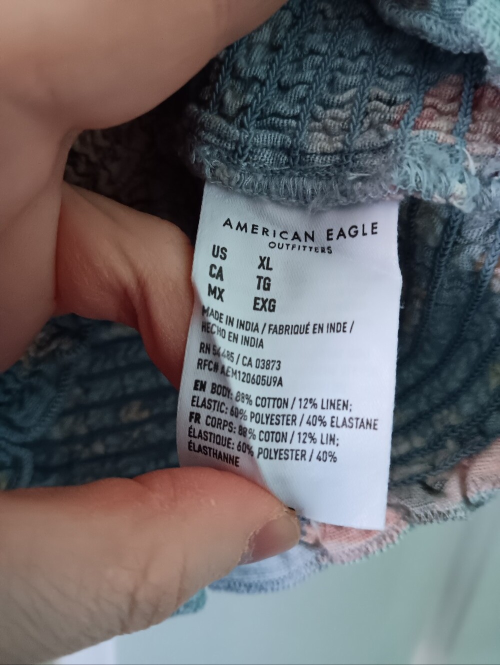 AE Linen Blend Crop Top XL - Picture 3 of 4